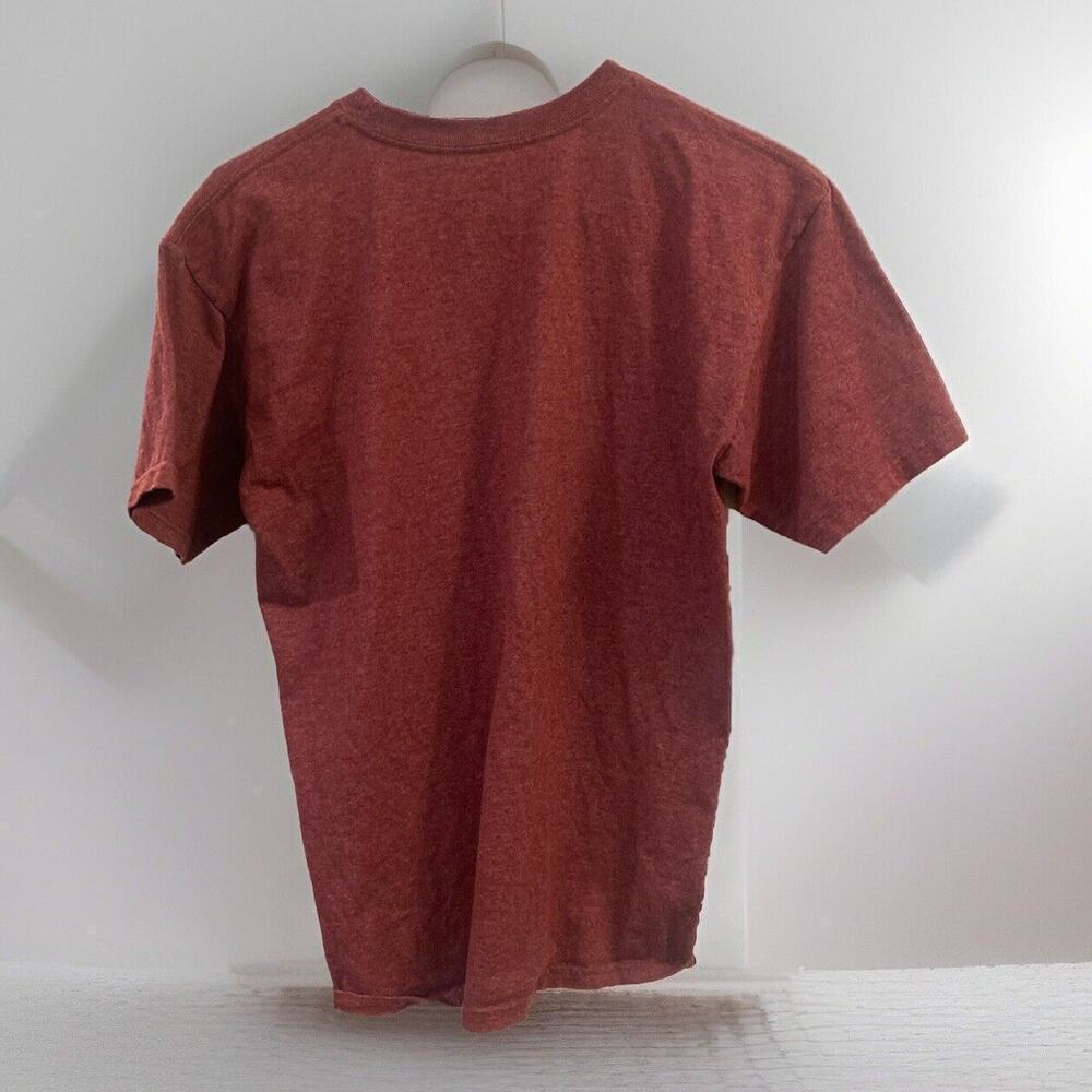 Vans Off The Wall Burgundy T Shirt Mend Medium - Picture 3 of 3